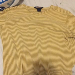 Yellow striped t shirt